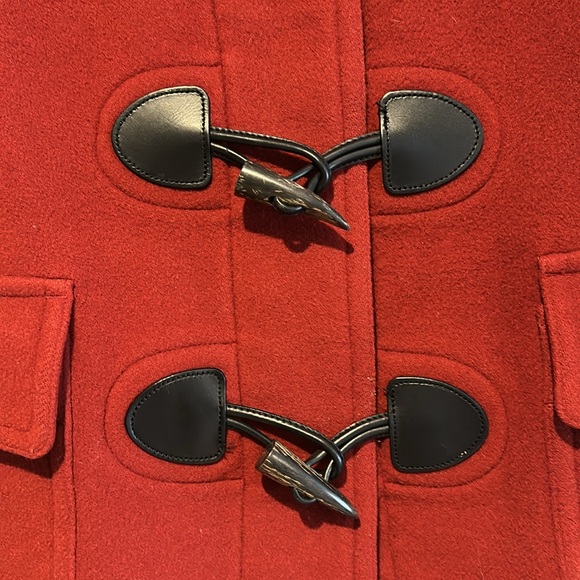 Burberry Mersey Duffle Coat in Burgundy Size US 6 - Picture 2 of 11